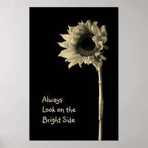 "Immer auf die rechte Seite schauen" Blumenportrai Poster
