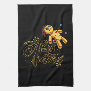 Immer auf meinem Kopf Funny Halloween Voodoo Doll Geschirrtuch