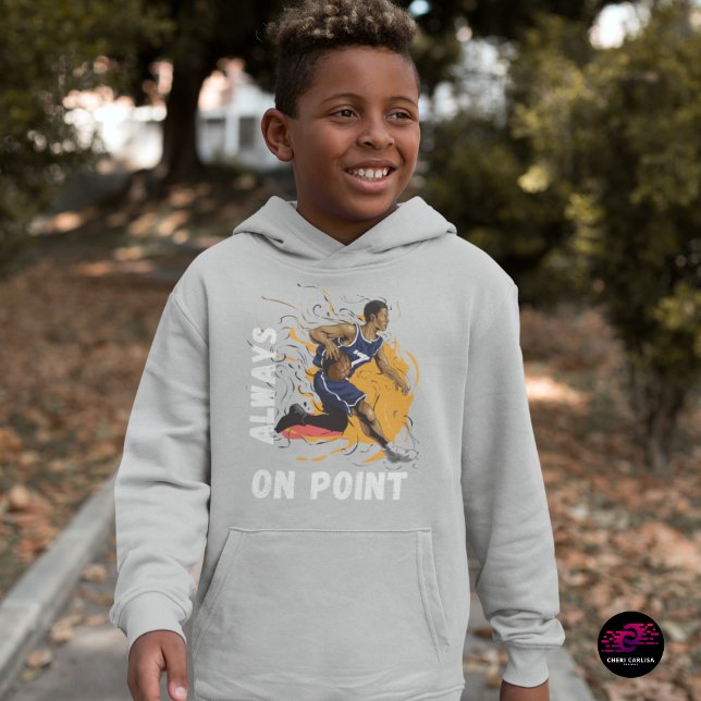 Immer auf Point Basketball Hoodie (Locked in early. Learning the game. Always on point.)