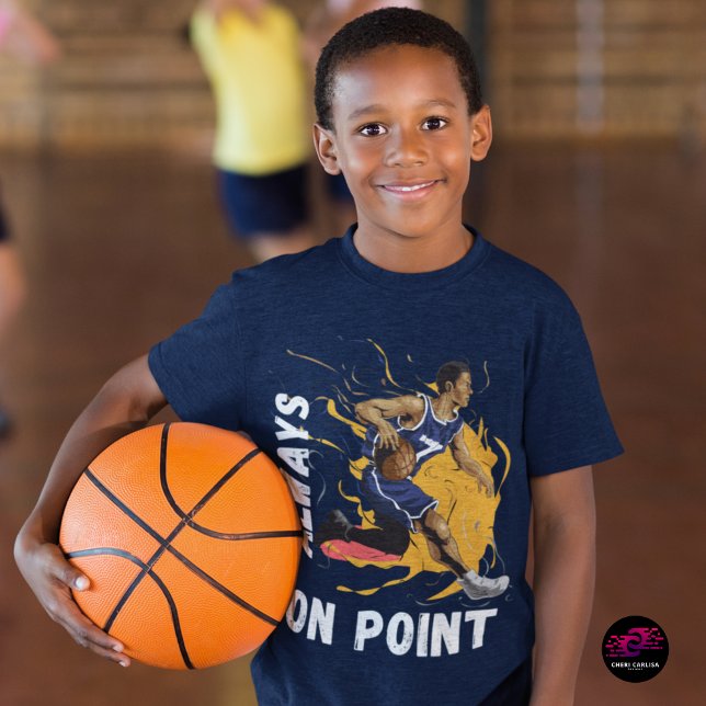 Immer auf Point Basketball T-Shirt (Confidence up top. Control in the game. Always on point.)