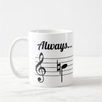 Immer B natürliche musikalische Tasse