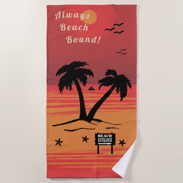 Immer Beach Bound Blazing Sun Strandtuch (Vorderseite)
