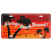 Immer Beach Bound! Palm Tree Blazing Sun License