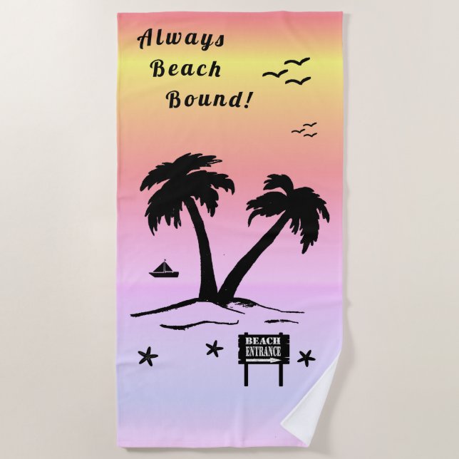 Immer Beach Boy Pink Sommer Strandtuch (Vorderseite)