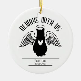 Immer bei uns: Angel Cat Tribut Keramik Ornament