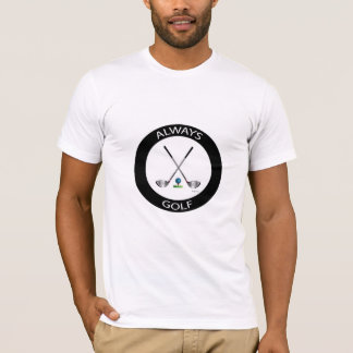 Immer Cooles GOLF-Logo, weißer T - Shirt