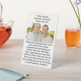Immer dein Sohn Vater des Grooms dank Memento Sockelschild