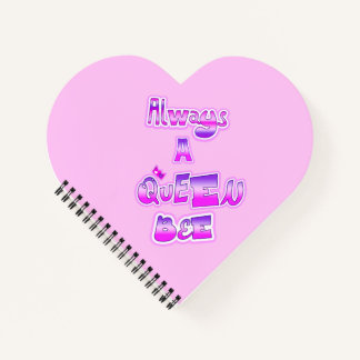 Immer ein Baby-Rosa-Herz der Königin Notizbuch