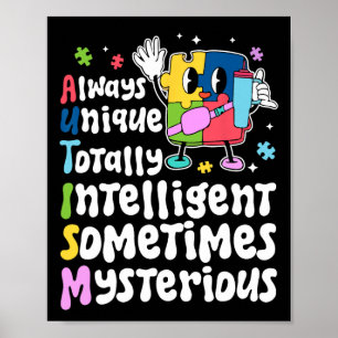 Immer ein einzigartiges intelligentes Autismus-Bew Poster