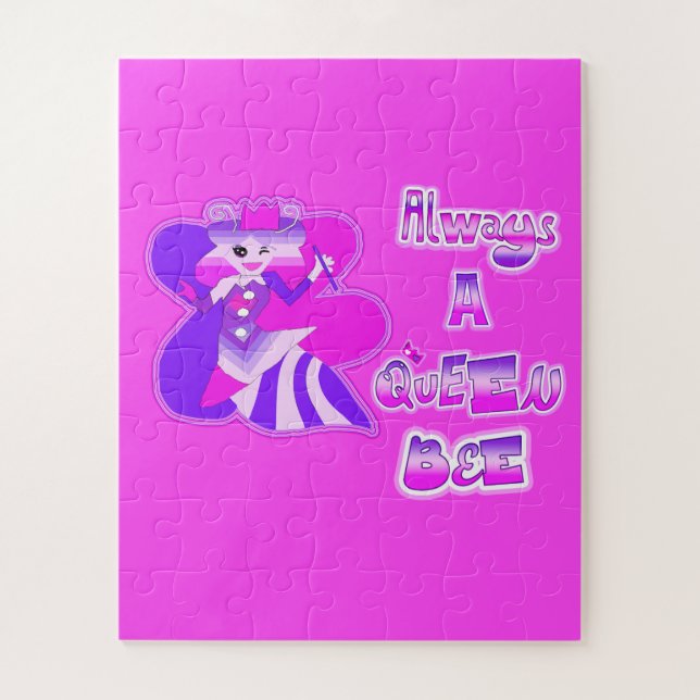 Immer ein Queen-Bienenrosa-Puzzle (Vertikal)