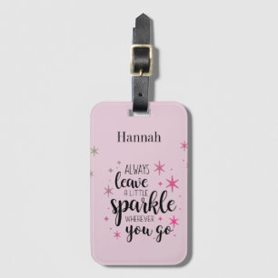 Immer ein wenig sparkle Personalisiert Verlassen Gepäckanhänger
