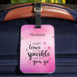 Immer ein wenig sparkle Personalisiert Verlassen Gepäckanhänger