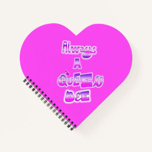 Immer eine Königin Biene heiß rosa Herz Notizbuch
