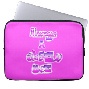 Immer eine Königin Biene heiß rosa Laptop Ärmel Laptopschutzhülle