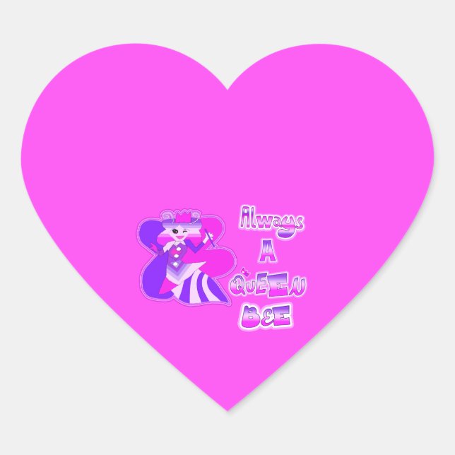 Immer eine Königin Biene heiß rosa Stickers (Vorderseite)