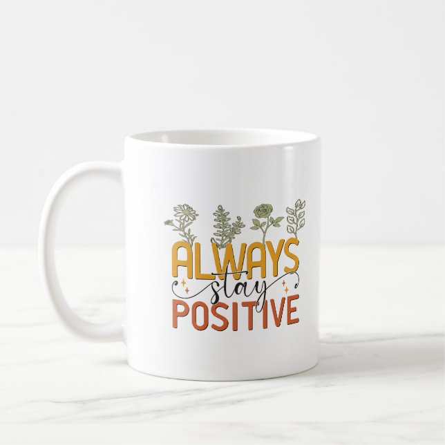 Immer eine positive Kaffee-Tasse bleibe Kaffeetasse (Links)