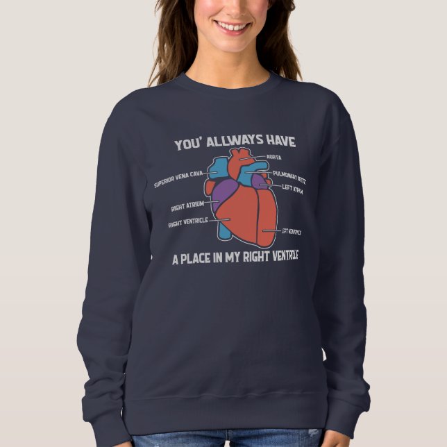 Immer einen Platz in meinem Herzen Krankenpflege N Sweatshirt (Vorderseite)