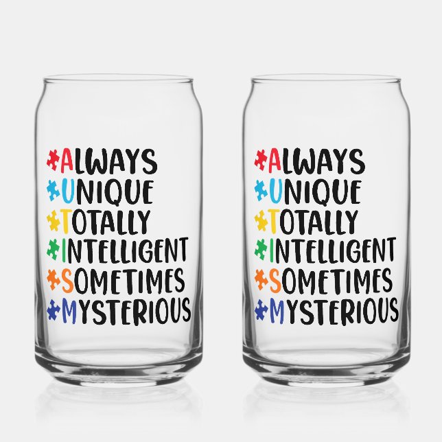 Immer einzigartige Neurovielfalt Akzeptanz Art Dosenglas (Vorderseite)