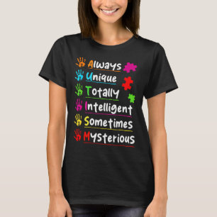Immer einzigartiges Autismus-Bewusstsein völlig in T-Shirt