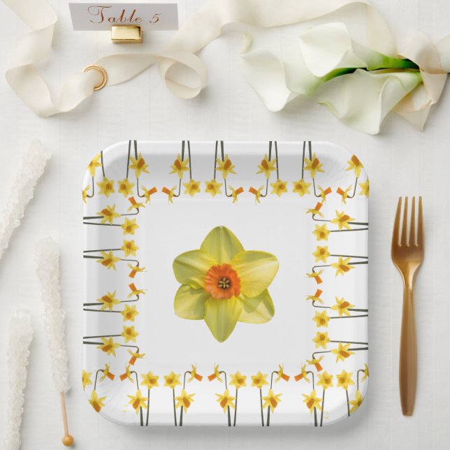 Immer Frühling. Pappteller (Hochzeit)