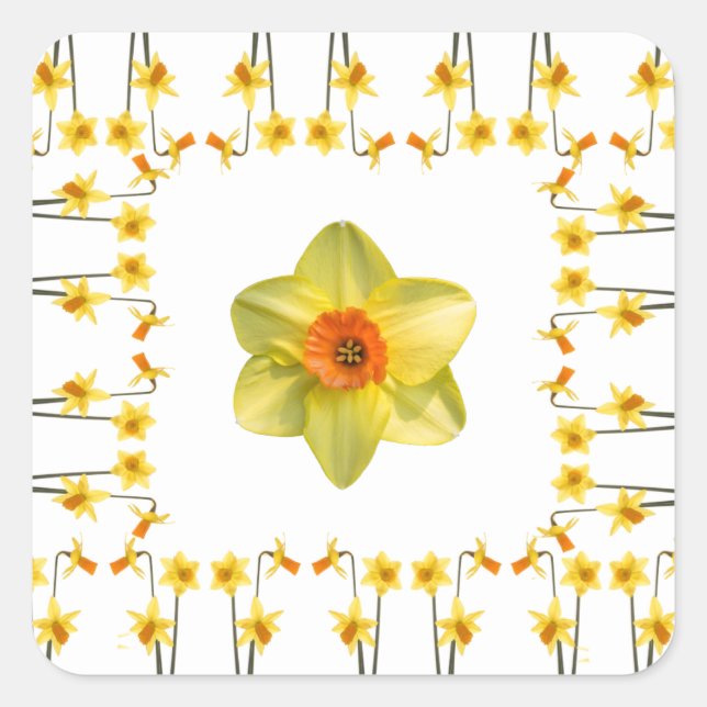 Immer Frühling Quadratischer Aufkleber (Vorderseite)
