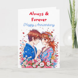 Immer & für immer Anime Happy Jubiläum Karte