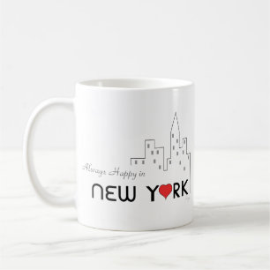 Immer glücklich in New York Kaffeetasse
