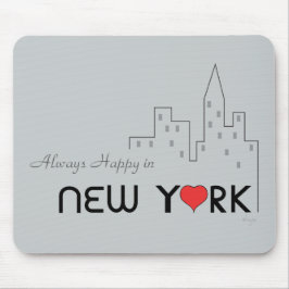 Immer glücklich in New York Mousepad