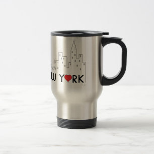 Immer glücklich in New York Reisebecher