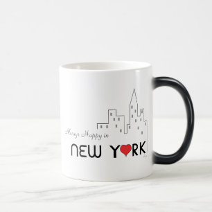 Immer glücklich in New York Verwandlungstasse