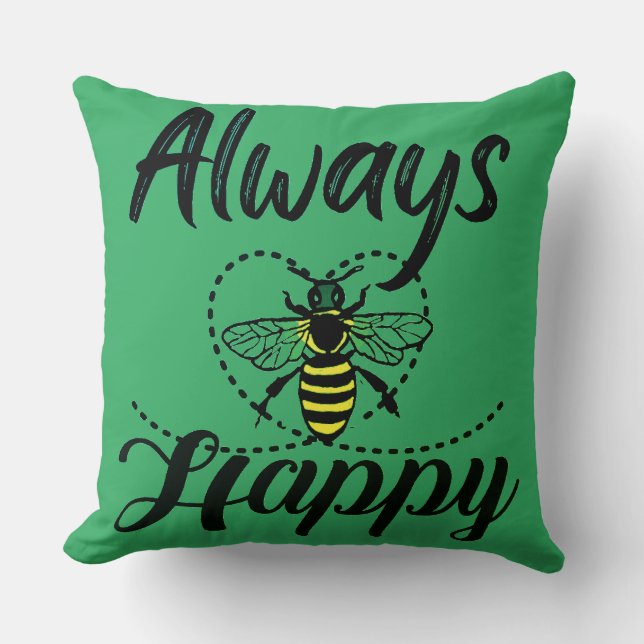 immer glücklich sein kissen (Vorderseite)