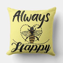 immer glücklich sein kissen