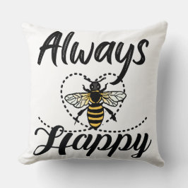 immer glücklich sein kissen