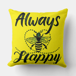 immer glücklich sein kissen