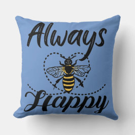 immer glücklich sein kissen