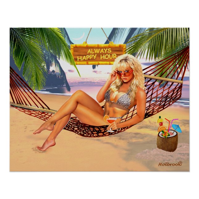 IMMER GLÜCKLICH STUNDE POSTER (Vorderseite)