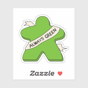 Immer Green Meeple Board Game Aufkleber
