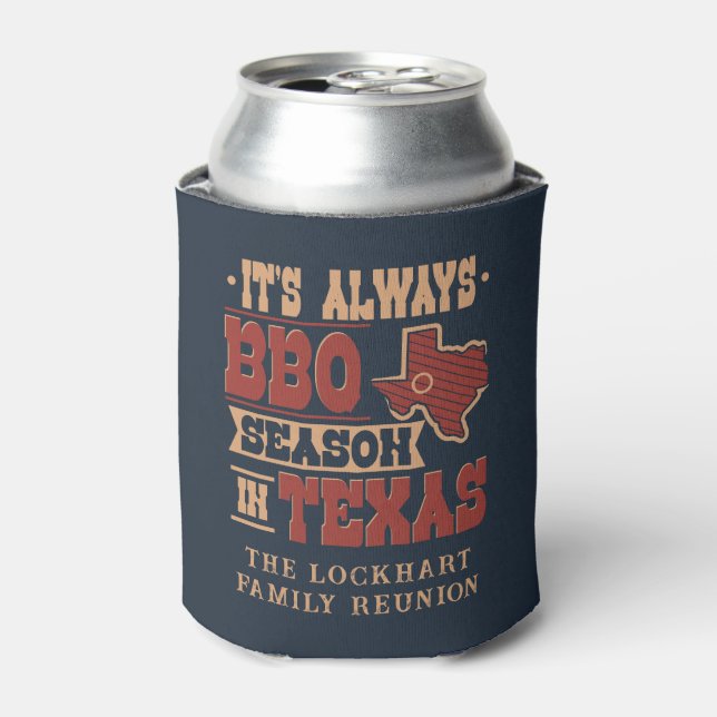 Immer Grillen Jahreszeit in Texas Familie Reunion  Dosenkühler (Kanne Vorderseite)