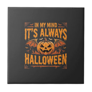 Immer Halloween-Kürbis-Fledermaus-Vektor-Design_1 Fliese
