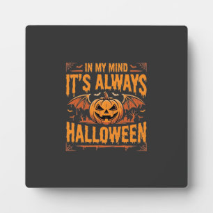 Immer Halloween-Kürbis-Fledermaus-Vektordesign_1 Fotoplatte