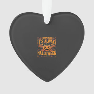 Immer Halloween-Kürbis-Fledermaus-Vektordesign_1 Ornament