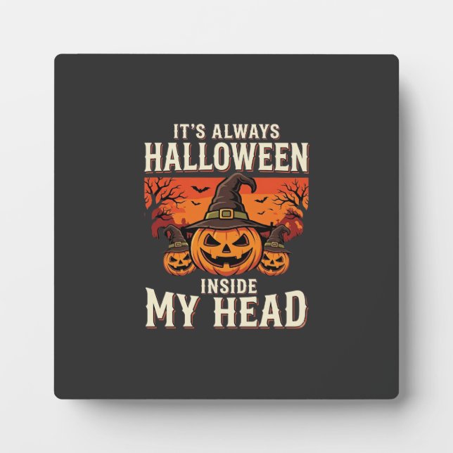 Immer Halloween-Kürbis-Hexen-Design_1 Fotoplatte (Vorderseite)