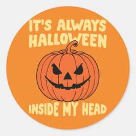 Immer Halloween Pumpkin Kopf Sticker