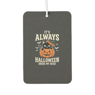 Immer Halloween-Schwarze-Katze-Kürbis-Design Autolufterfrischer