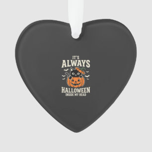 Immer Halloween-Schwarze-Katze-Kürbis-Design Ornament