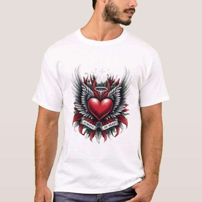 Immer im Herzen Typography T-Shirt (Vorderseite)