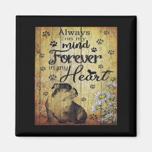Immer in meinem Heft Bulldog Zitat   Hunde-Lover-G Magnet