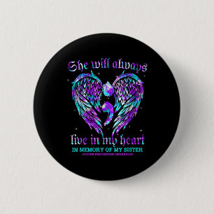 Immer in meinem Herzen Meine Schwester Suizidpräve Button