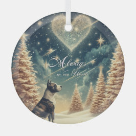 Immer in unserem Herz Weihnachtsschmuck Pit Bull