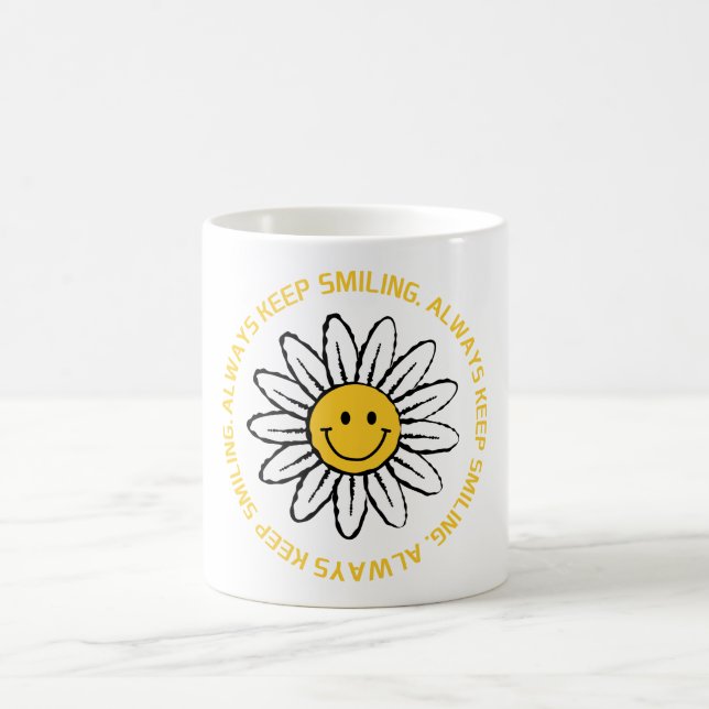 Immer lächeln Behalten Kaffeetasse (Mittel)